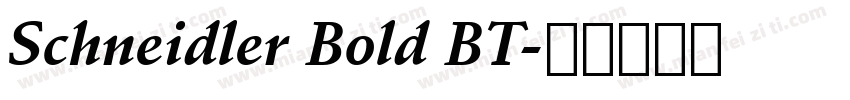Schneidler Bold BT字体转换
